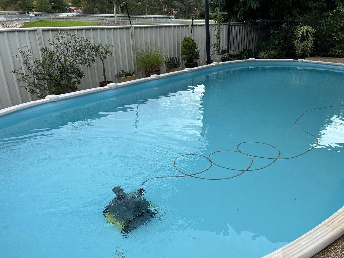 Steel-wall vinyl liner pool in Moama, NSW, converted to fibreglass and filled